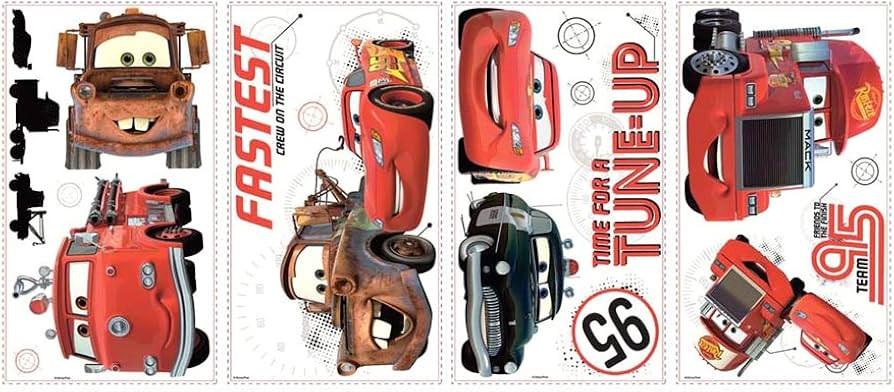 RoomMates RMK2533SCS Disney Pixar Cars Friends to the Finish Wall Decals | Amazon (US)