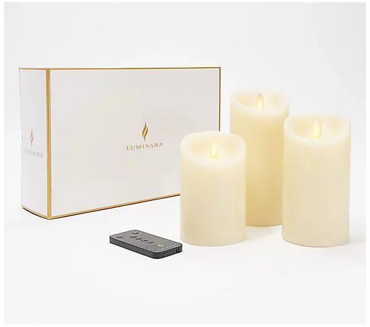 Luminara Set of (3) Flameless Candle Gift Set w/ Remote - QVC.com | QVC