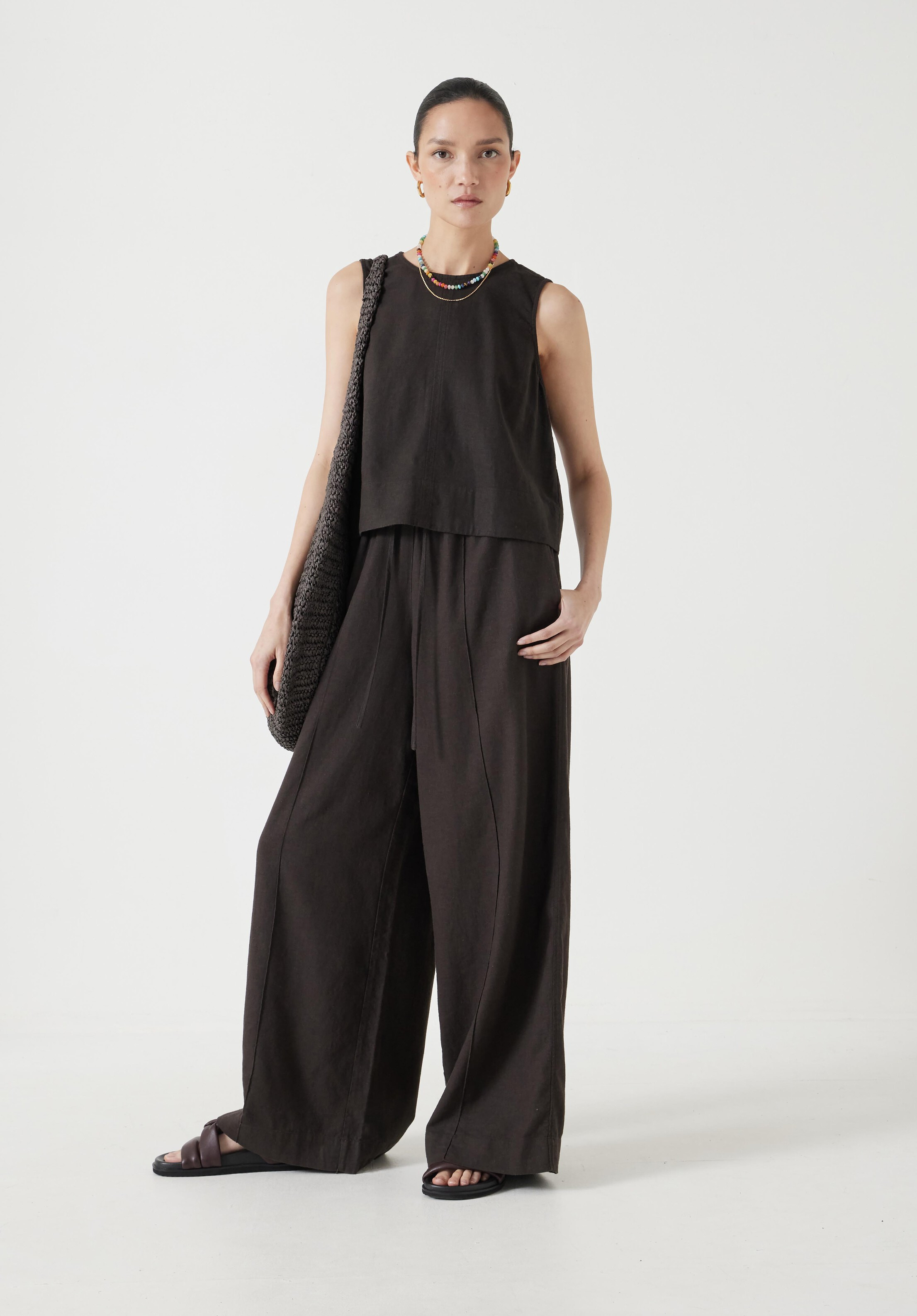 Vera Linen Blend Shell Top | Hush UK