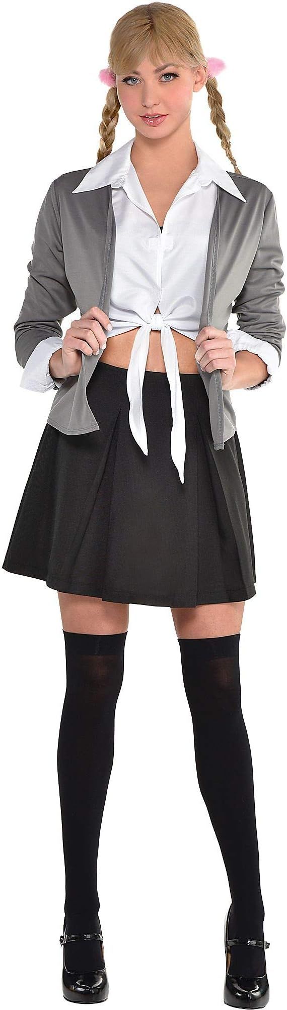 amscan Party City 90's School Girl Halloween Costume Kit for Adults with Skirt, Sweater and More,... | Amazon (US)