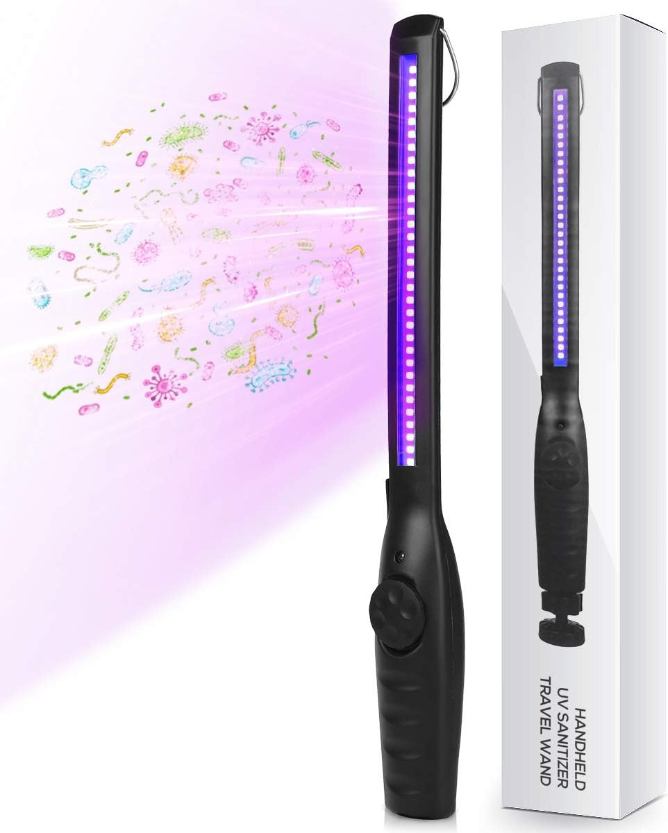UV Light Sanitizer, Portable UV Light Disinfection Lamp USB Rechargeable Ultraviolet Light Sanitizer for Home Hotel Travel Car Kills 99% of Germs Viruses & Bacteria UV light Sanitizer Wand | Amazon (US)