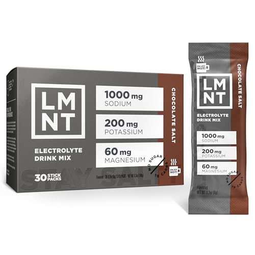 LMNT Zero Sugar Hot Chocolate or Coffee Mixer - Chocolate Salt | Drink Mix | 30-Count | Amazon (US)