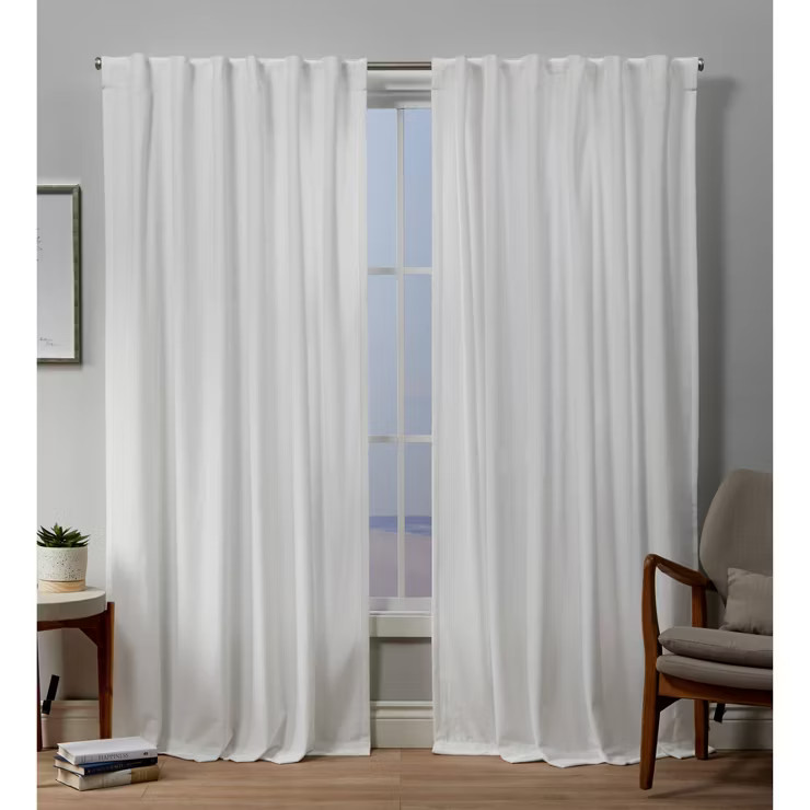 Set Of 2 Velvet Back Tab Light Filtering Window Curtain Panels - Exclusive Home | Target