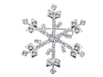 Anna-Kaci Womens Shine Winter Snowflake Brooch Pin | Belk