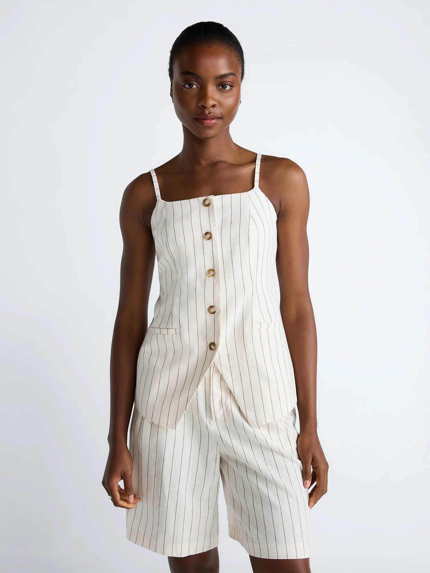 Scoop Women’s Linen Blend Vest, Sizes XS-XL | Walmart (US)