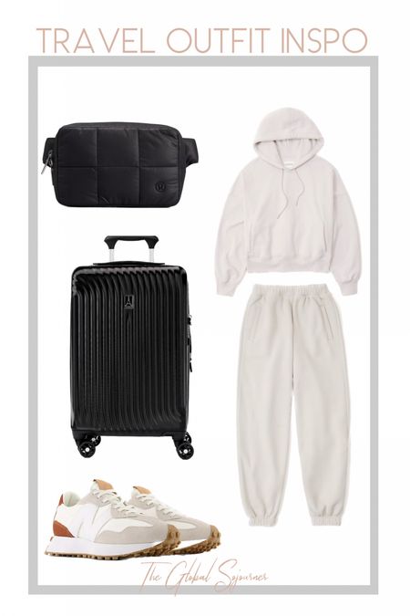 My go to when traveling is a marching sweat suit. I love this one from Abercrombie.
My favorite carry on luggage is the 21 inch hard sided spinner from TravelPro. 
Also love this Lululemon belt bag & these new balance 327 sneakers.


#LTKtravel #LTKstyletip