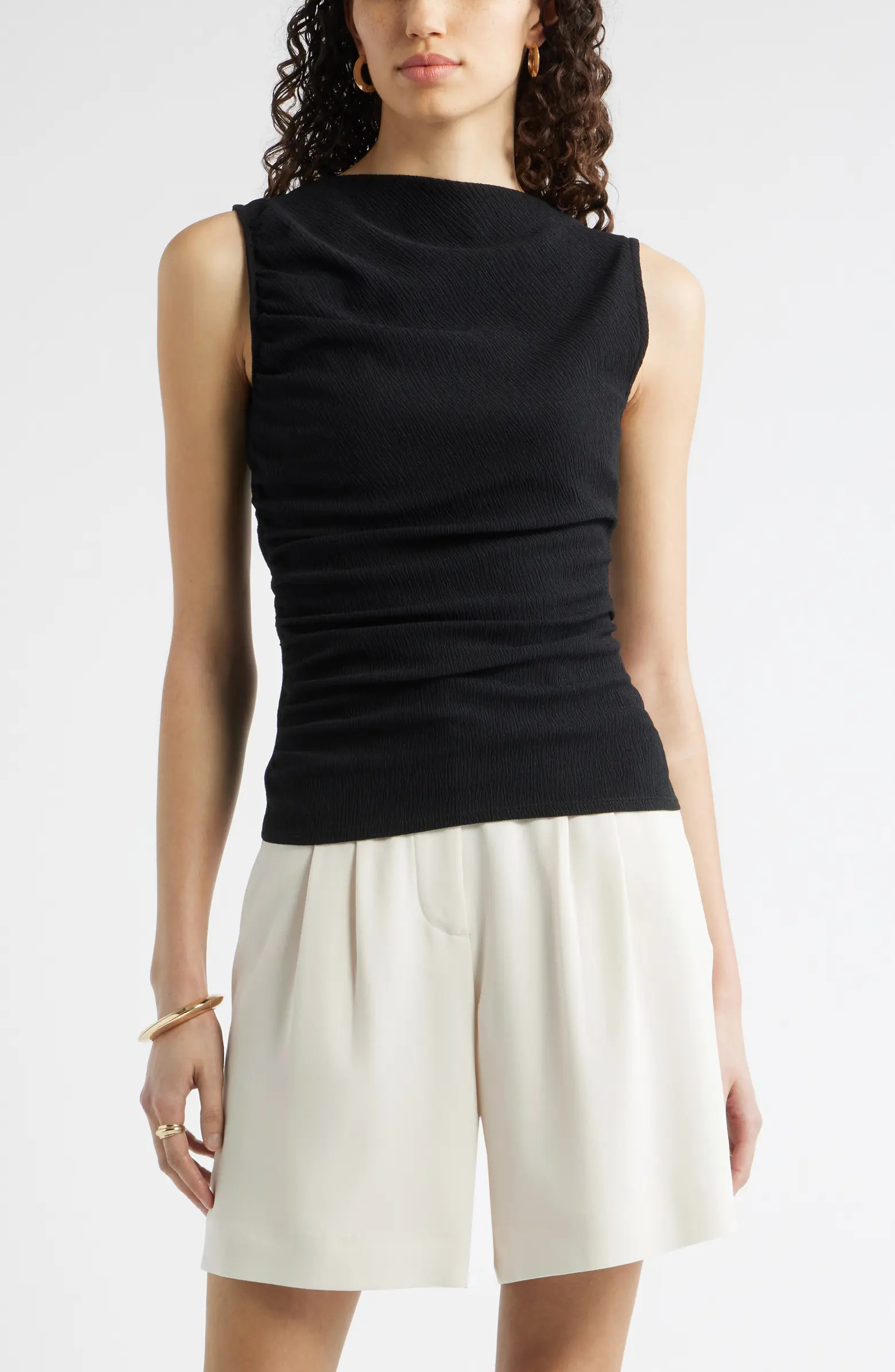 Ruched Sleeveless Top | Nordstrom