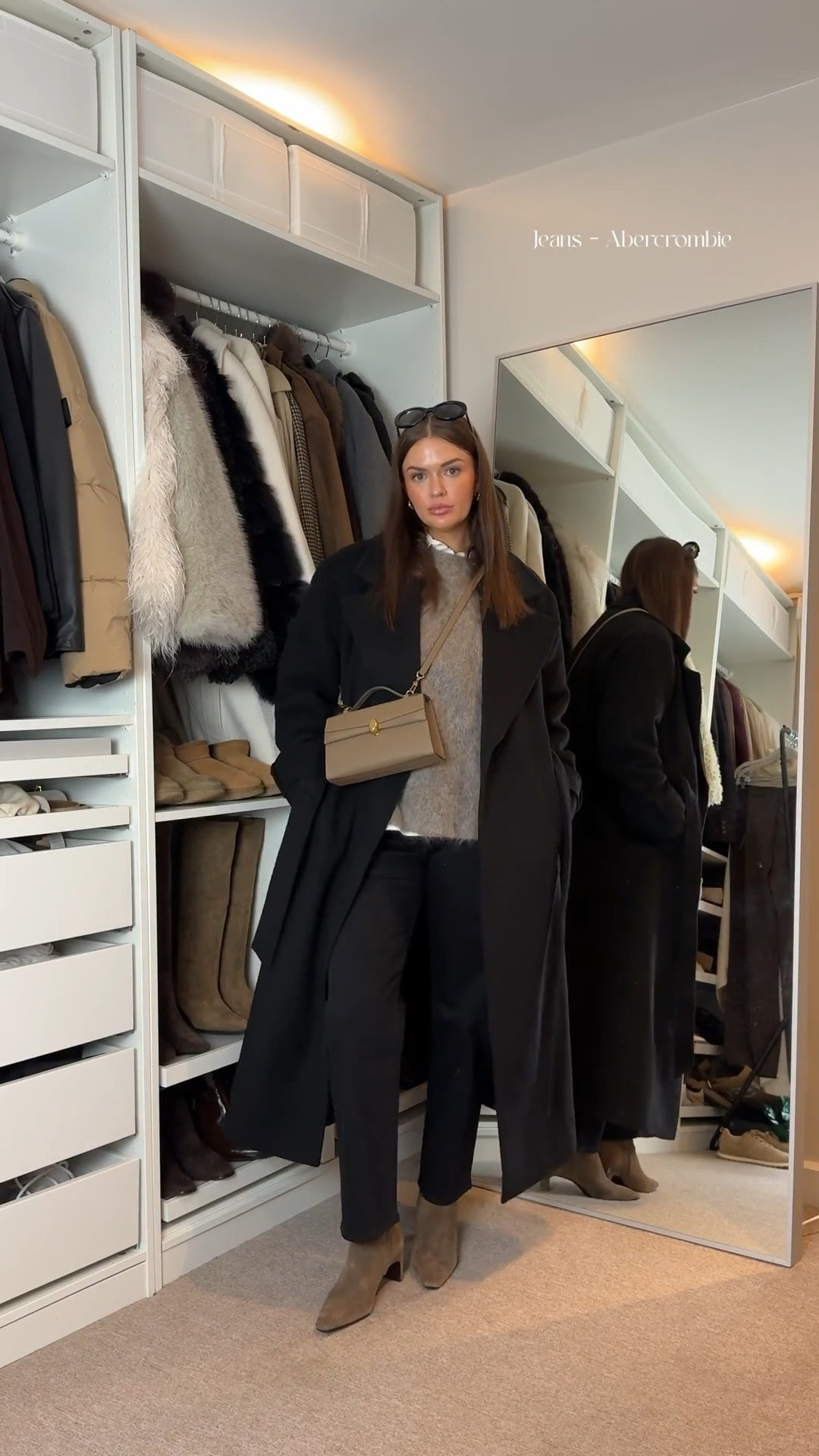 Classic winter outfit wearing Abercrombie jeans & layering a shirt and jumper  

#LTKuk #LTKstyletip #LTKXAbercrombieDenim