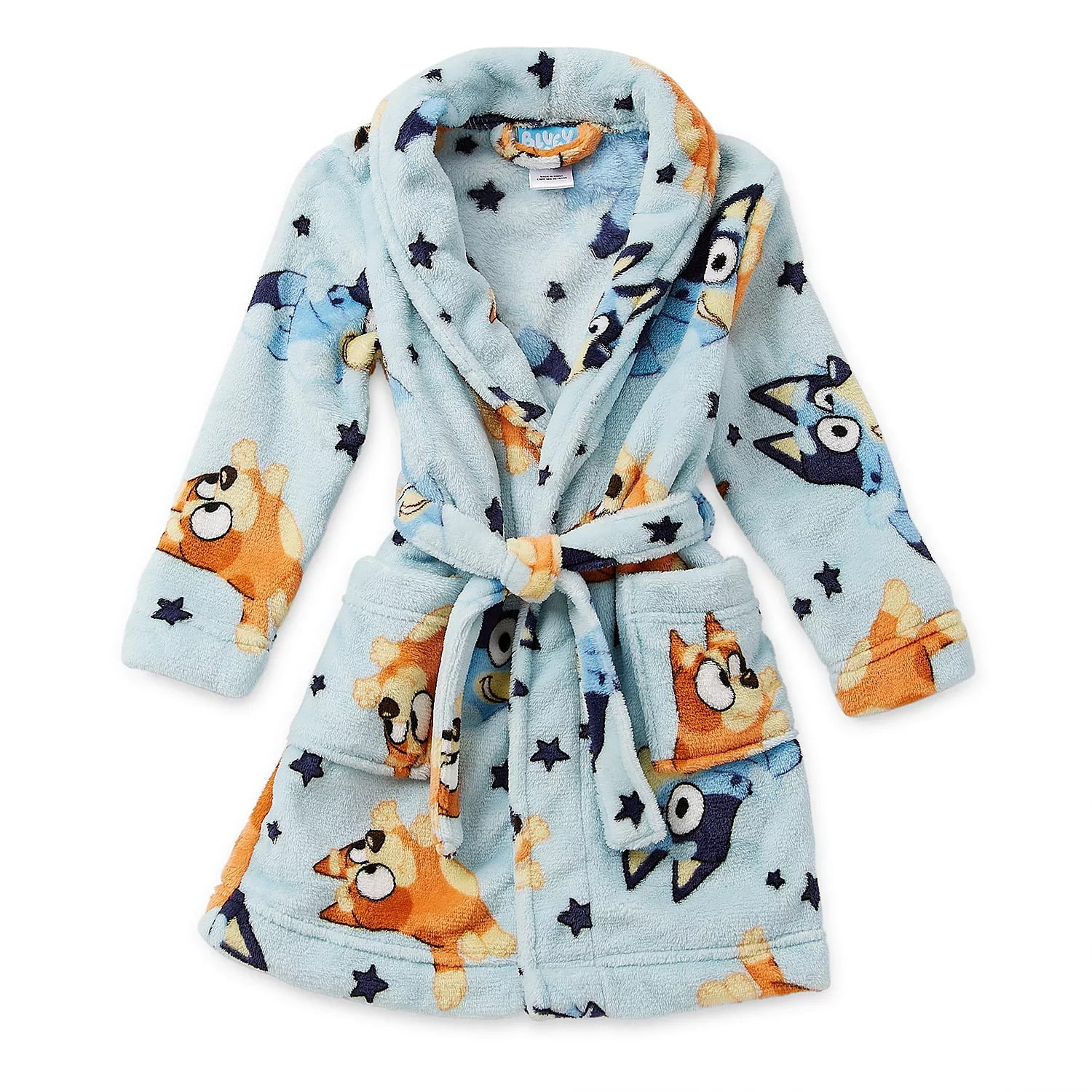 Bluey and Bingo Toddler Boy's Girl's Minky Fleece Print Bathrobe, Robe, Size 4T | Walmart (US)