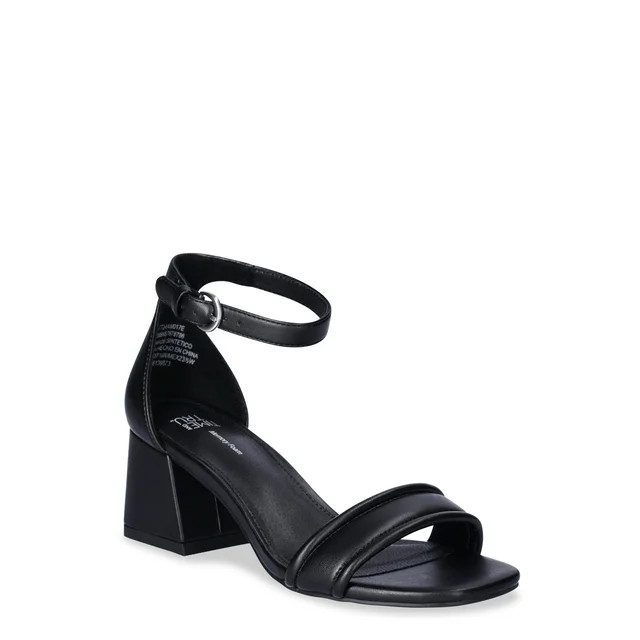 Time and Tru Women's Block Heel Sandals, Sizes 6.5-12, Wide Width - Walmart.com | Walmart (US)