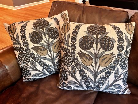 Designer High End Pillows with Thibaut Fabric in Gray, Gold, and Natural Linen. 

Made To Order - many sizes available. 

#etsy #handmade #giftsformom

#LTKhome #LTKGiftGuide