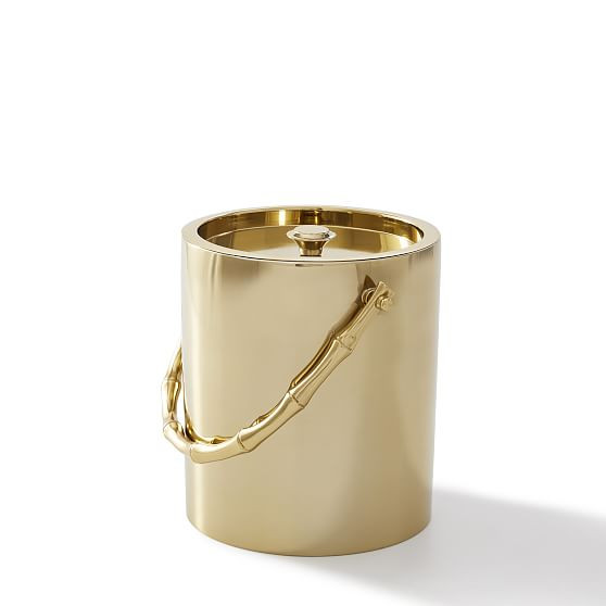 Gold Bamboo Ice Bucket | Mark and Graham