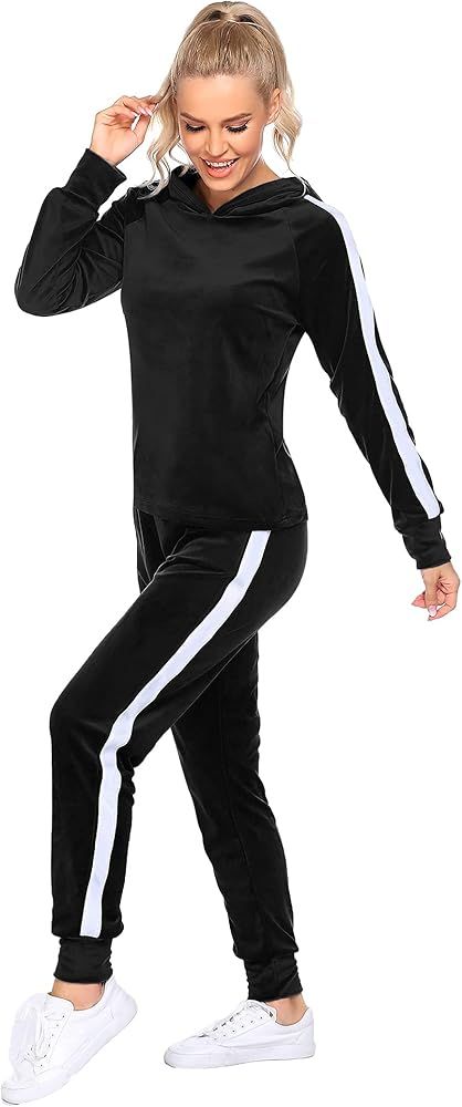 ACEVOG Womens Velour Tracksuit Set Of 2 | Amazon (US)