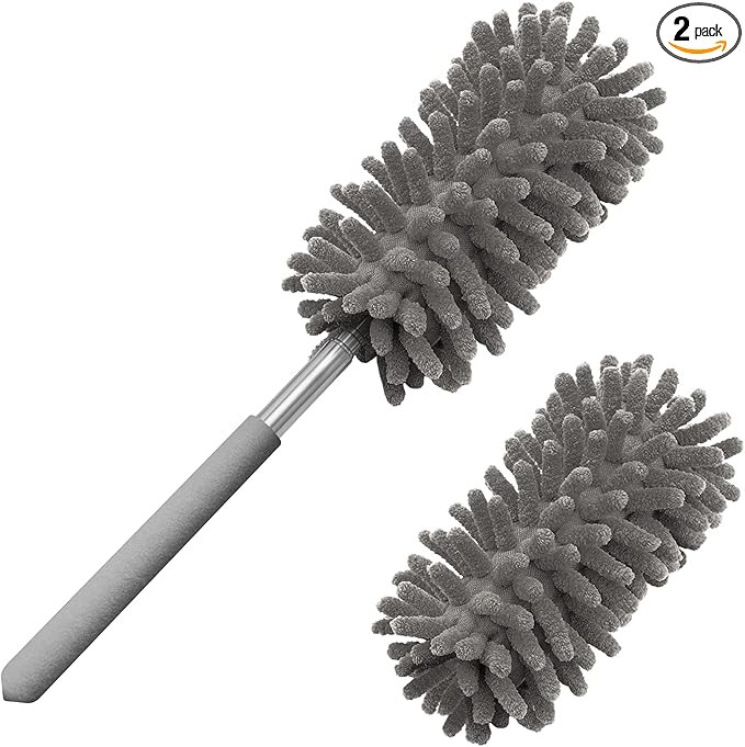 Microfiber Duster for Cleaning, Tukuos Hand Washable Dusters with 2pcs Replaceable Microfiber Hea... | Amazon (US)