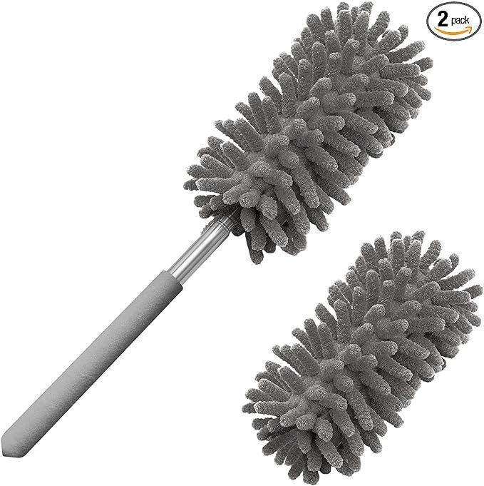 Microfiber Duster for Cleaning, Tukuos Hand Washable Dusters with 2pcs Replaceable Microfiber Hea... | Amazon (US)
