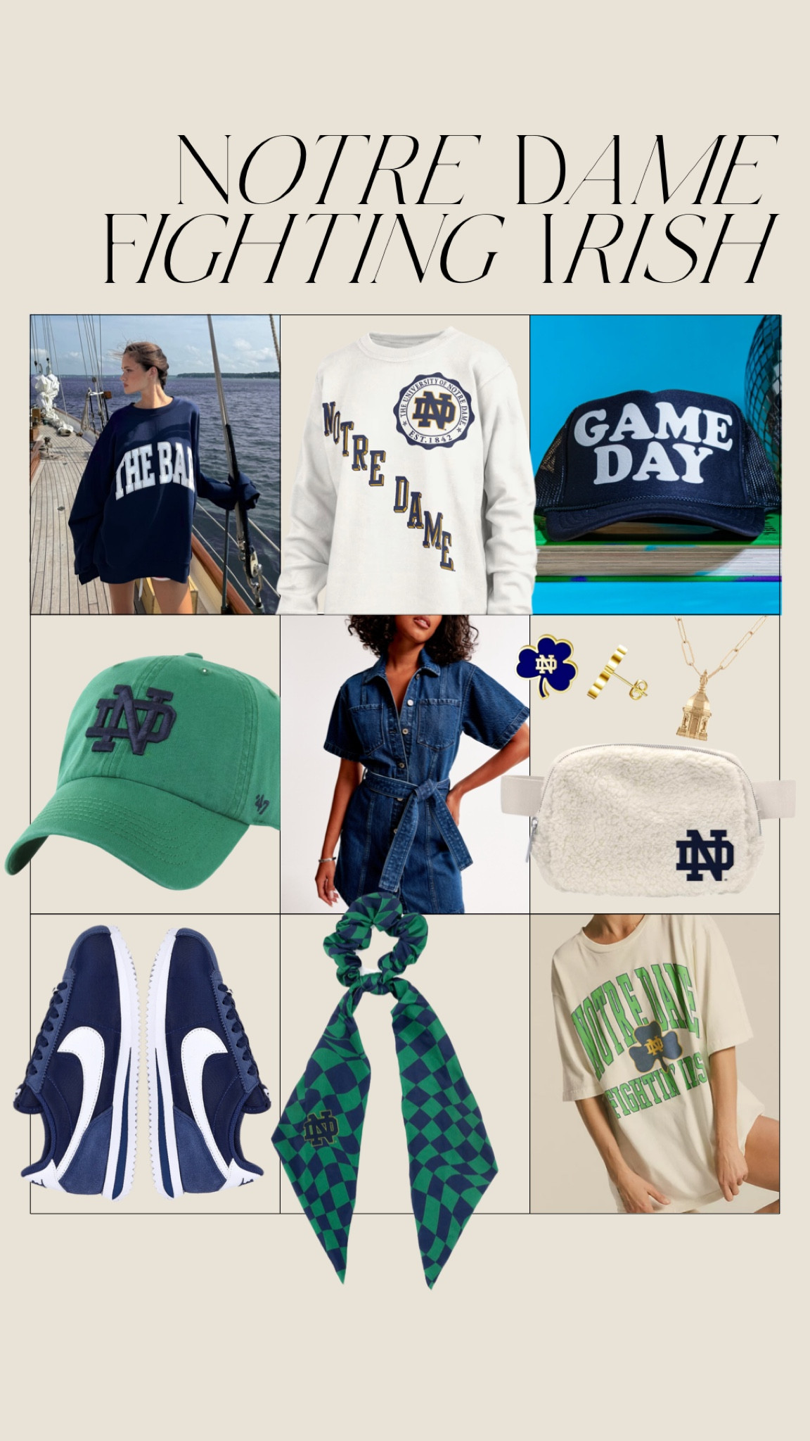 Notre Dame Gameday Finds! 

#LTKSeasonal #LTKU #LTKBacktoSchool