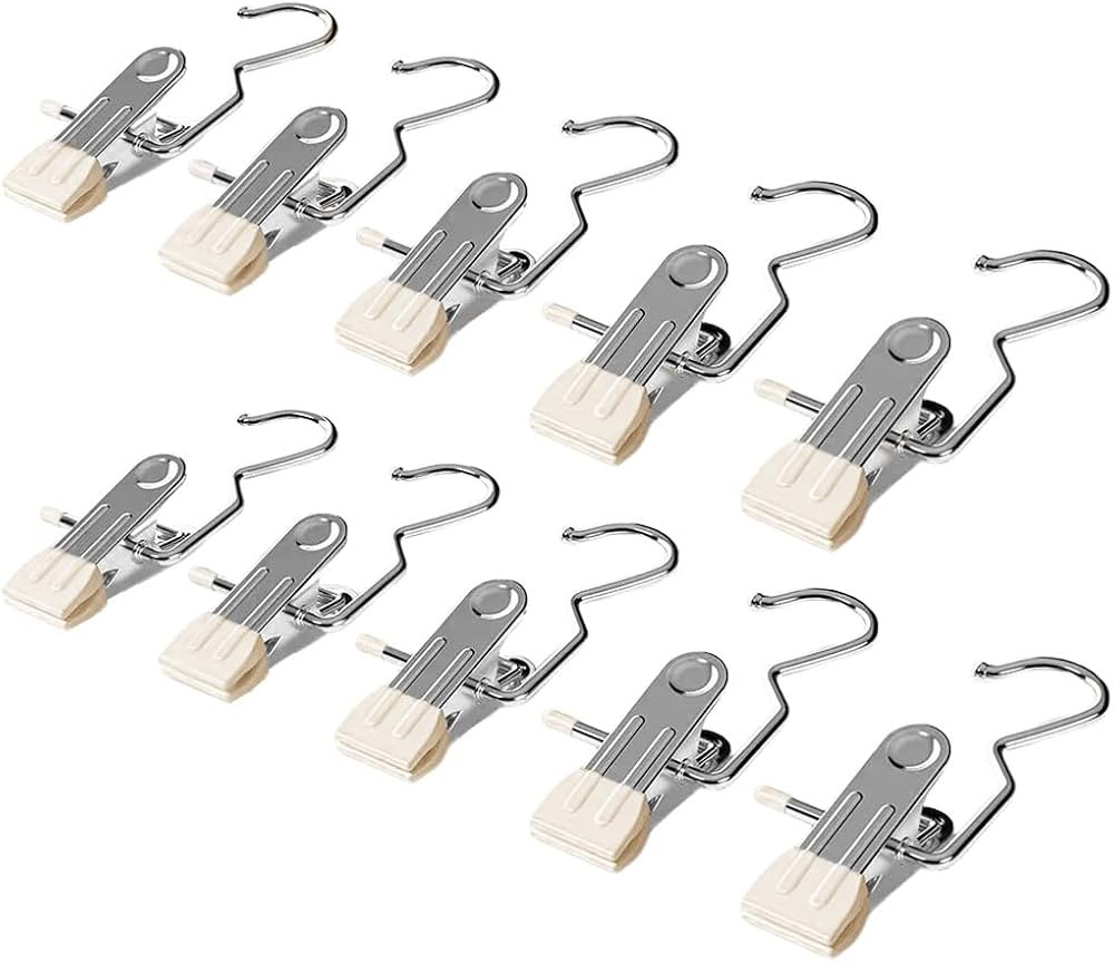 Space-Saving Clothespin Hat Pants Storage Hanging Travel Hook, Boot Hangers for Closet, Laundry H... | Amazon (US)