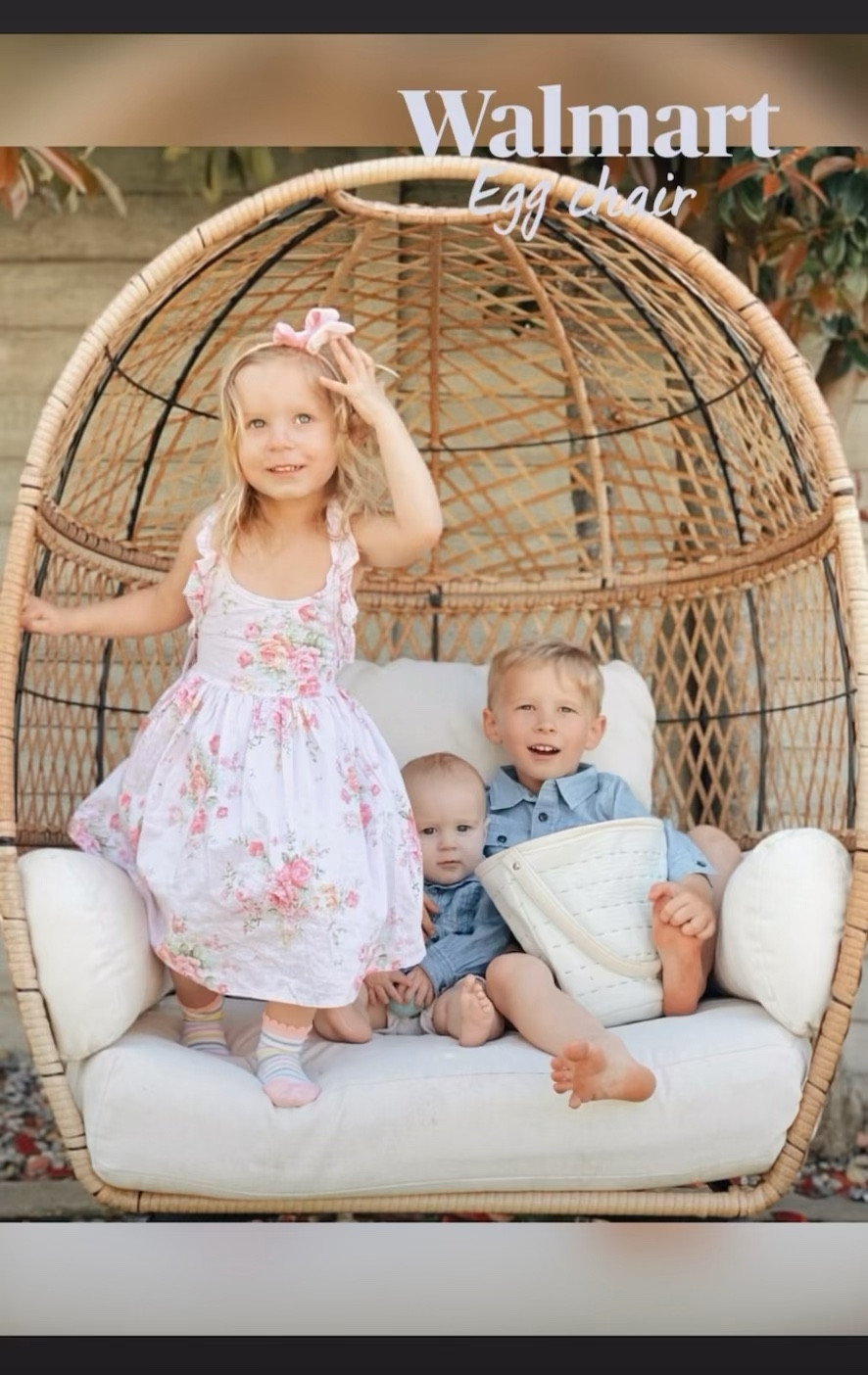 Walmart egg chair, we’ve had ours for 4 years and it’s still going strong 🤍

#LTKFind #LTKhome #LTKfamily