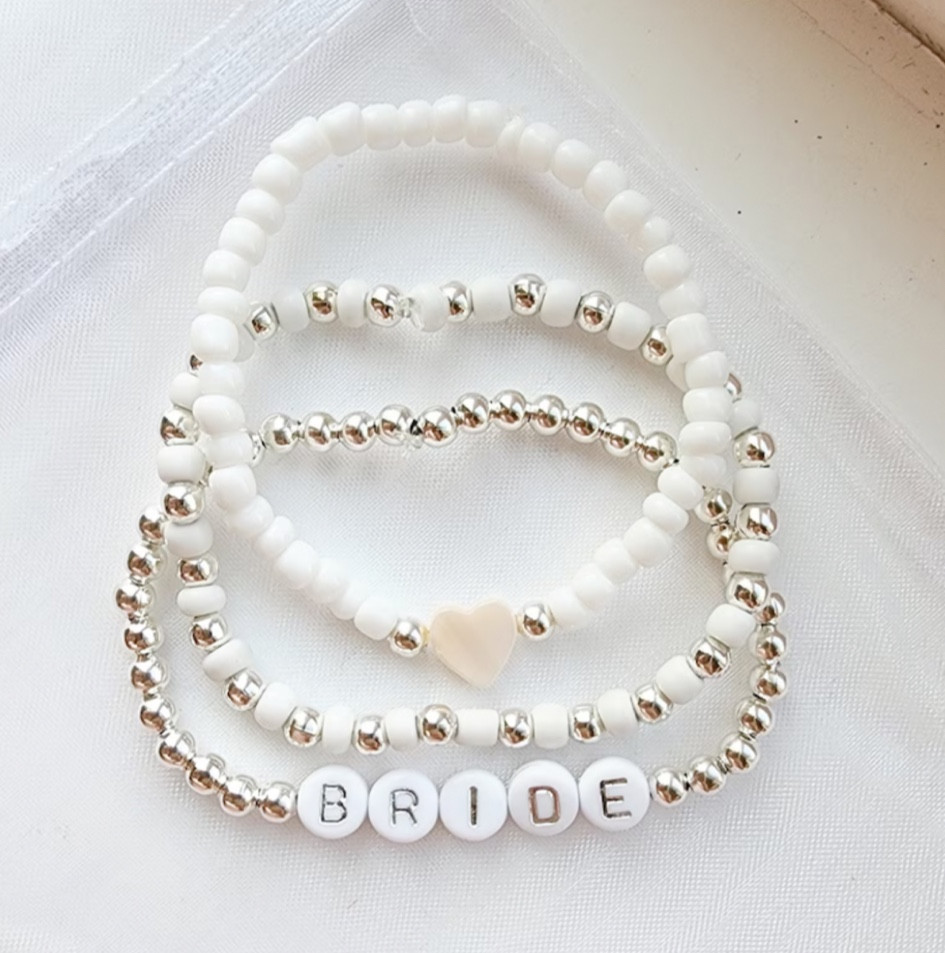 Beaded Name Bracelet from UniquelyBirr

Bride Bracelet | Bridal Jewelry | Bridal Shower Gift | Gift for Bride | Bracelets for Women | Engaged | bride gift 

#LTKkids #LTKGiftGuide #LTKstyletip