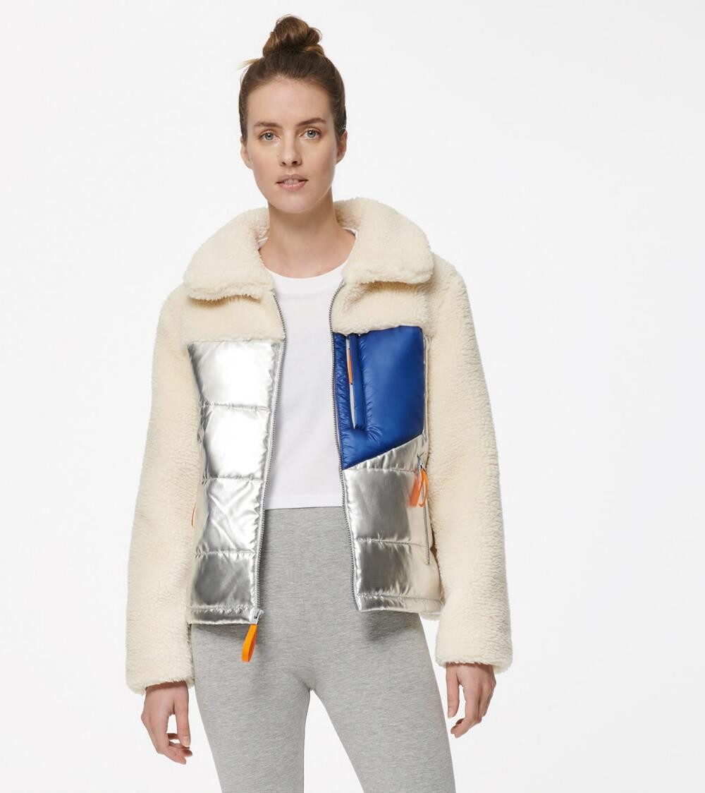 MIXED MEDIA PUFFER JACKET | Andrew Marc
