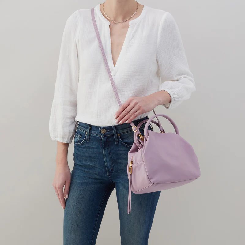 Darling Small Satchel in Silk Napa Leather - Lavender | HOBO Bags