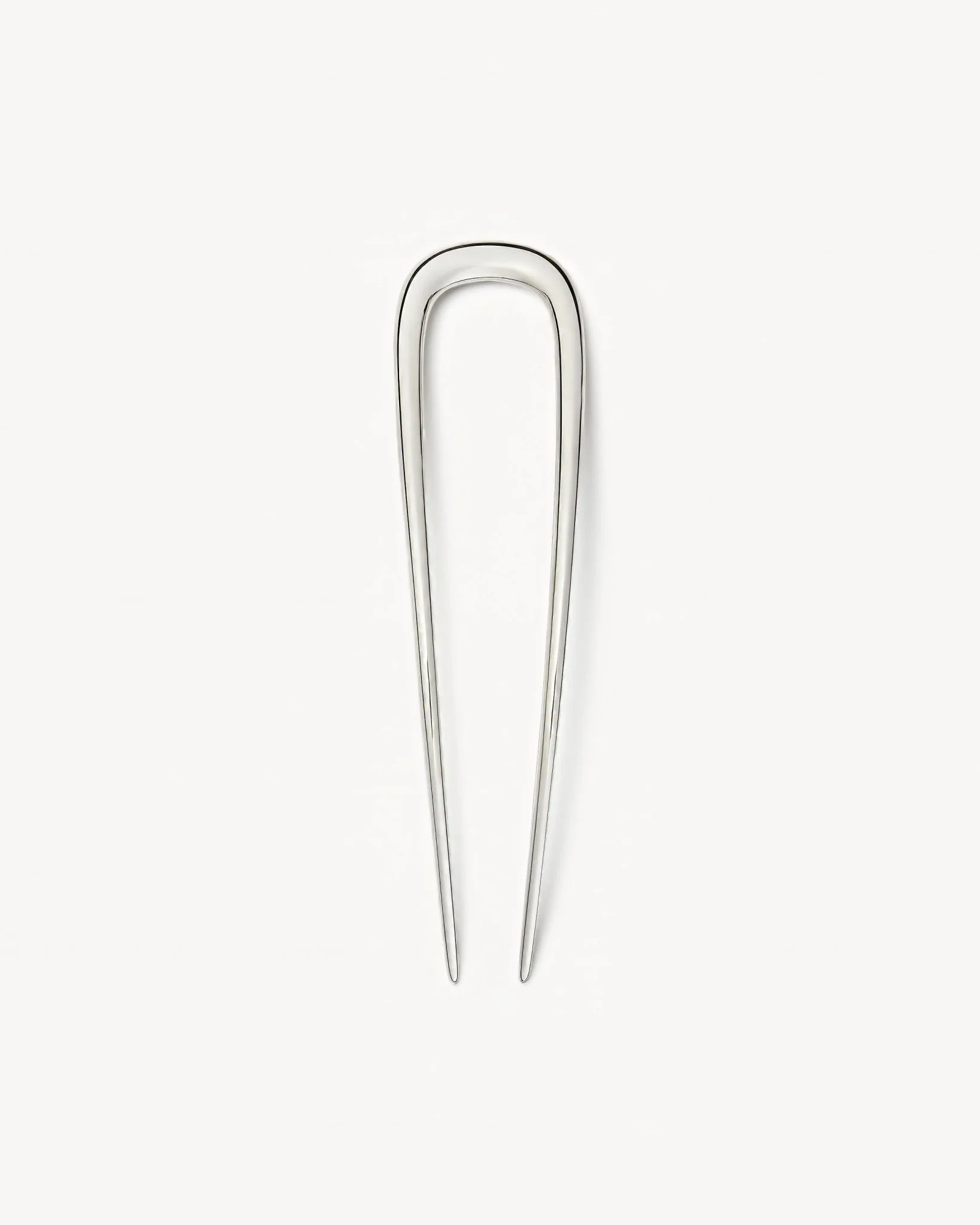Midi Oval French Hair Pin in Silver | Machete