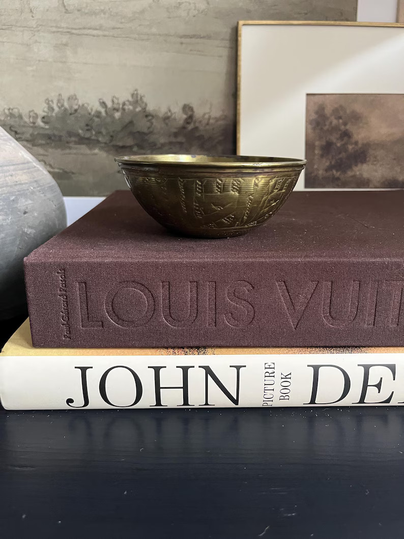 Antique Brass Bowl With Etchings - Etsy | Etsy (US)