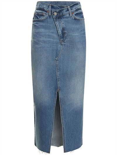 Reformation - Nila cotton denim long skirt - Blue | Luisaviaroma | Luisaviaroma