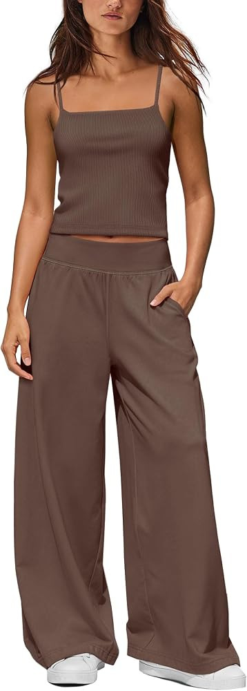 Yanekop Womens Summer Lounge Sets Casual Pants Sets 2 Piece Outfits | Amazon (US)