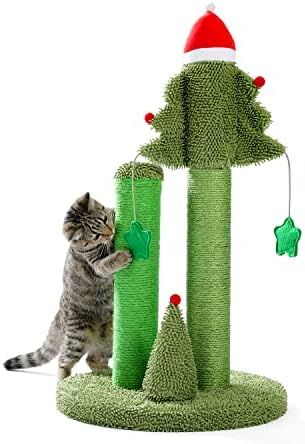 PETEPELA Cactus Cat Scratching Post with Natural Sisal Ropes, Cat Scratcher for Cats and Kittens | Amazon (US)