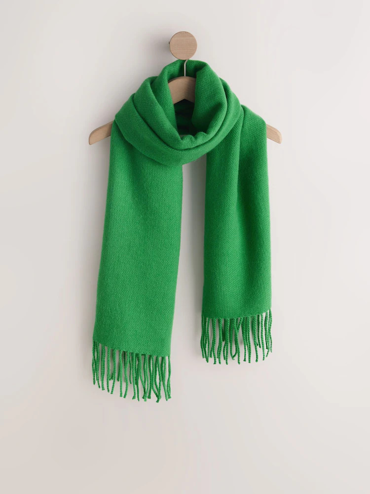 Green Midweight Wool Blend Scarf | Next US
