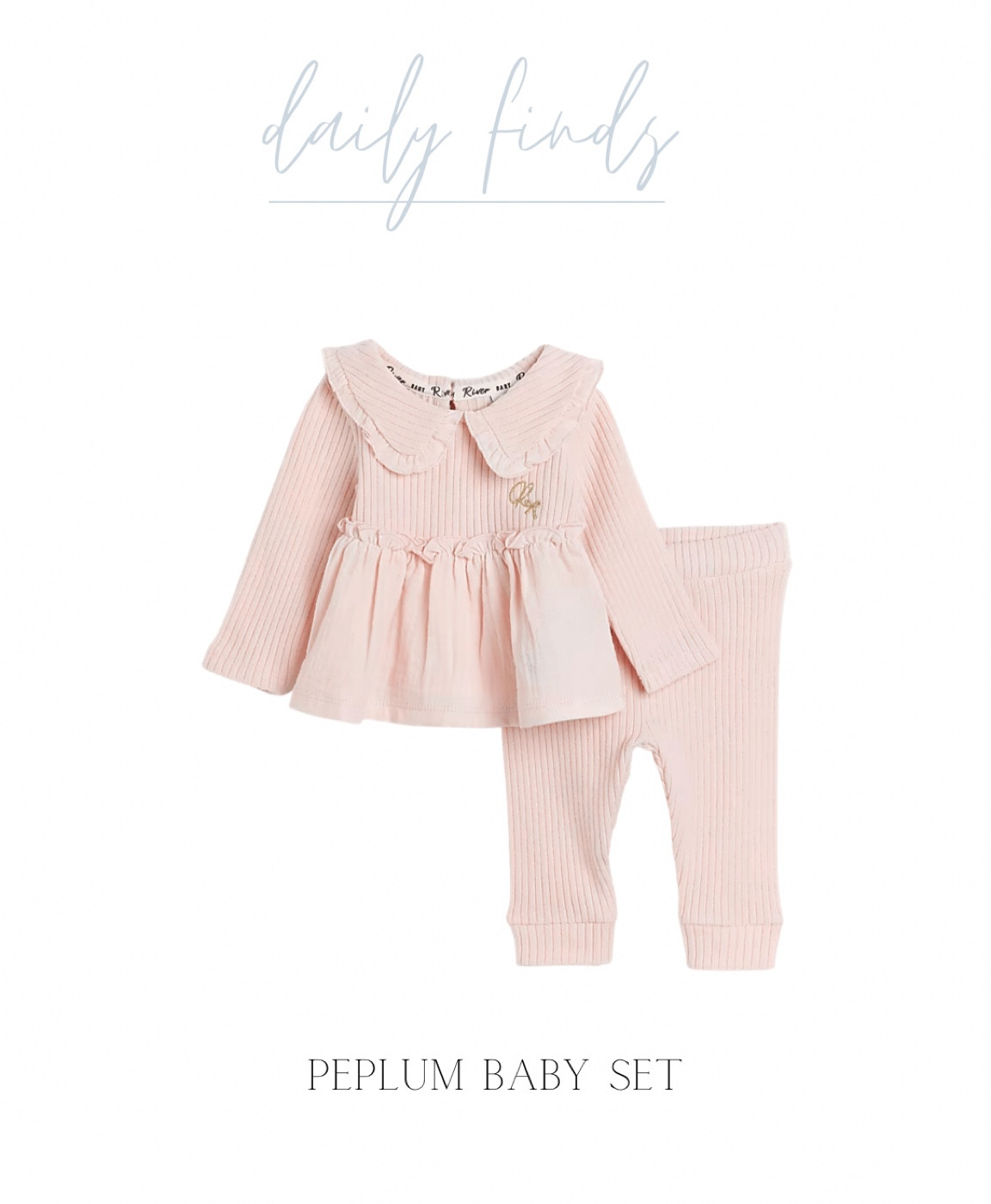Baby girl ribbed peplum set 

#LTKbaby
