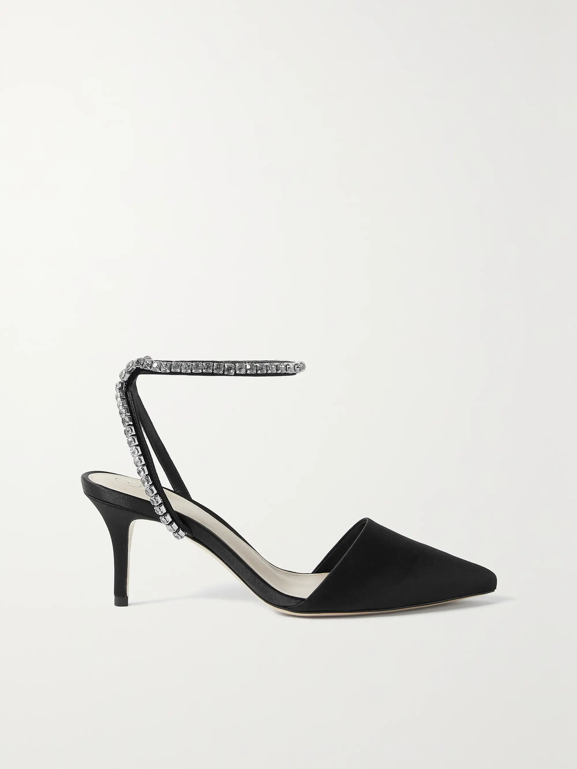 Crystal-embellished satin pumps | NET-A-PORTER (US)