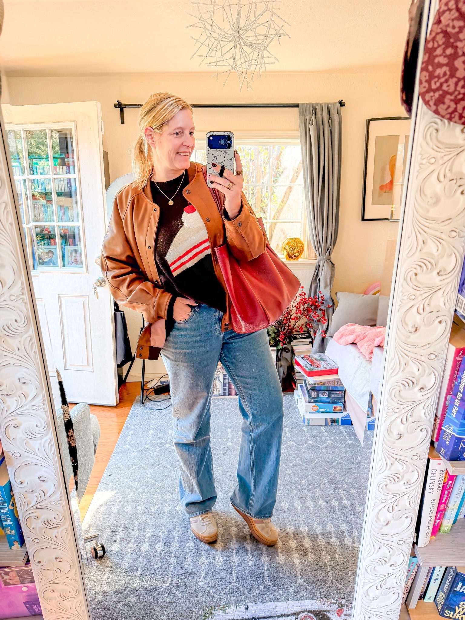 Winter ready with this cute and warm sweater! 

top large 
jeans 14 long (sized up)
jacket large
shoes 7.5



#LTKOver40 #LTKTall #LTKMidsize