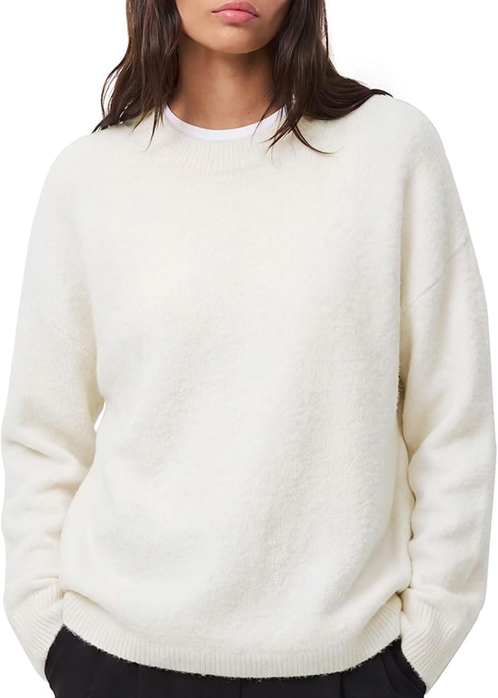 Soft Cozy Fuzzy Knit, Wool Blend, Dropped Shoulders, Casual Loose Fit, Fall Outfits Fashion Cloth... | Amazon (US)