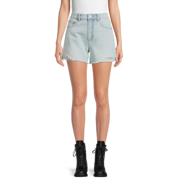 No Boundaries Juniors' High Rise Denim Shorts | Walmart (US)