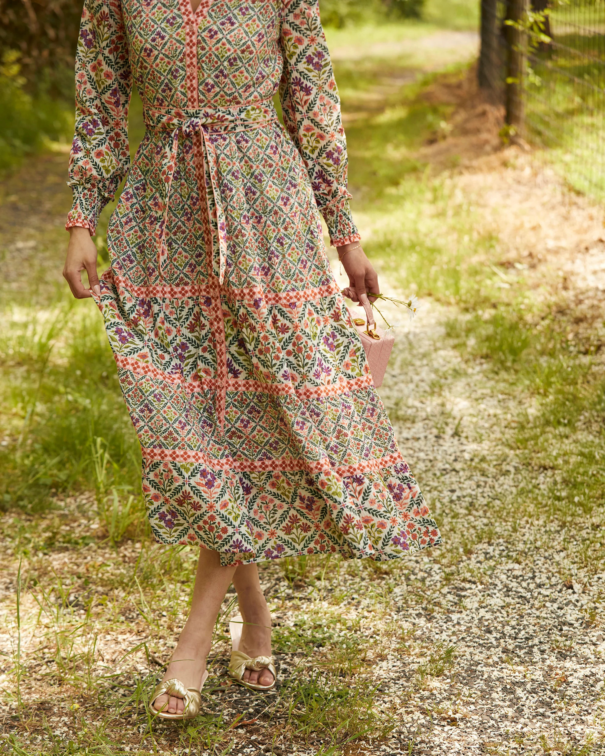 Falling for Flowers - Peaceful Weekends Dress - Tulip White | Printfresh