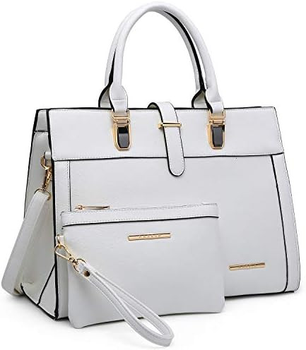 Amazon.com: Women's Handbag Flap-over Belt Shoulder Bag Top Handle Tote Satchel Purse Work Bag w/... | Amazon (US)