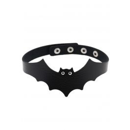 Cute Bat Faux Leather Choker in Black | Chicwish