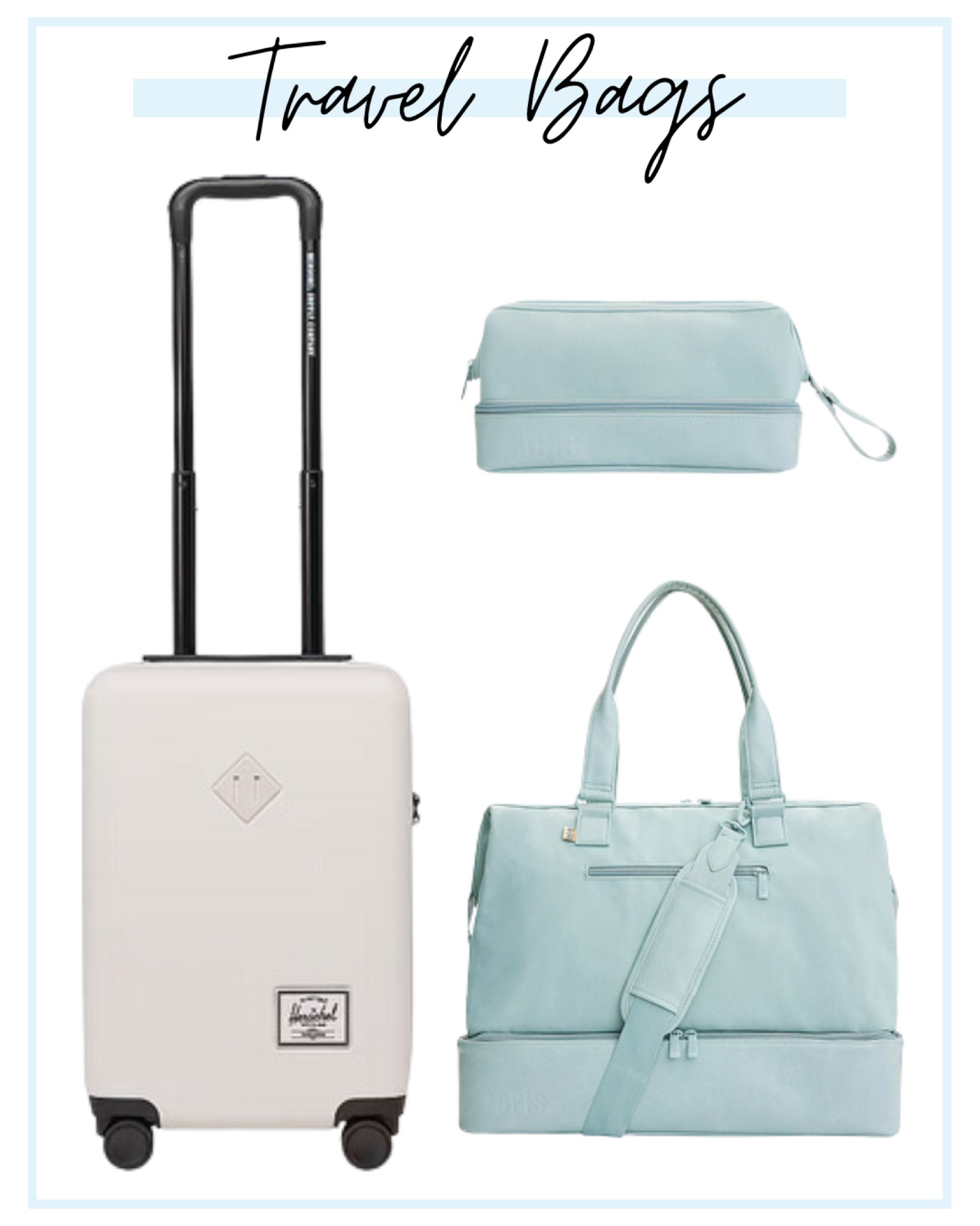 Check out these travel bags for your vacation

Travel bags, travel tote bags, travel suitcase, travel makeup bag, Europe vacation, Brazil, Australia, Asia, summer vacation, flight, fashion 

#LTKtravel #LTKitbag #LTKeurope