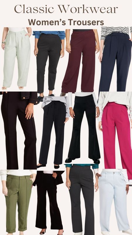 Women’s Trousers - Great workwear pants to elevate your office look. Also a wonderful way to level up a casual look! 

#LTKfindsunder50 #LTKstyletip #LTKworkwear
