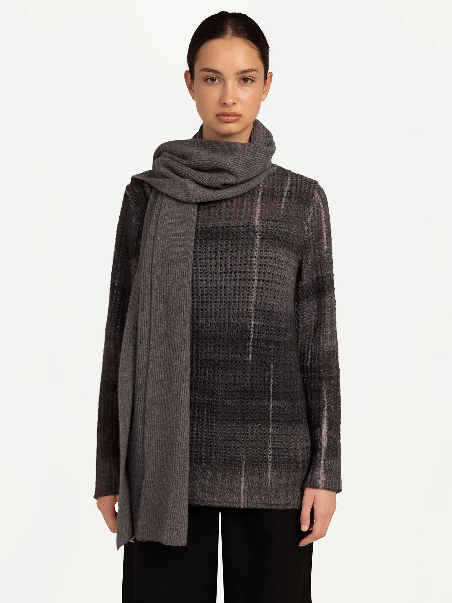 Unisex Oversized Cashmere Scarf Gray - Gobi Cashmere | Gobi Cashmere
