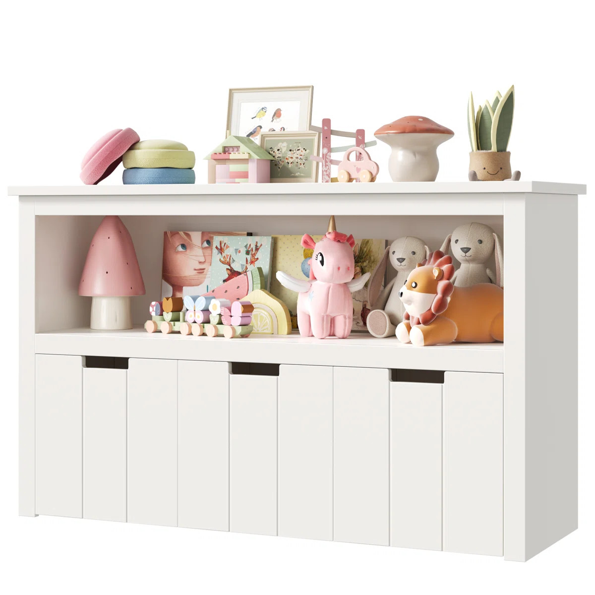 Wade Logan® Bayze Bookcase with Removable Drawers, White & Reviews | Wayfair | Wayfair North America