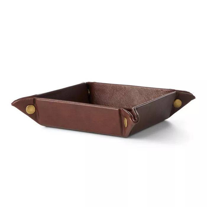 Faux Leather Brown Travel Tray - Goodfellow & Co™ | Target