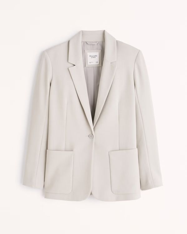 Women's Single-Breasted Blazer | Women's Coats & Jackets | Abercrombie.com | Abercrombie & Fitch (US)