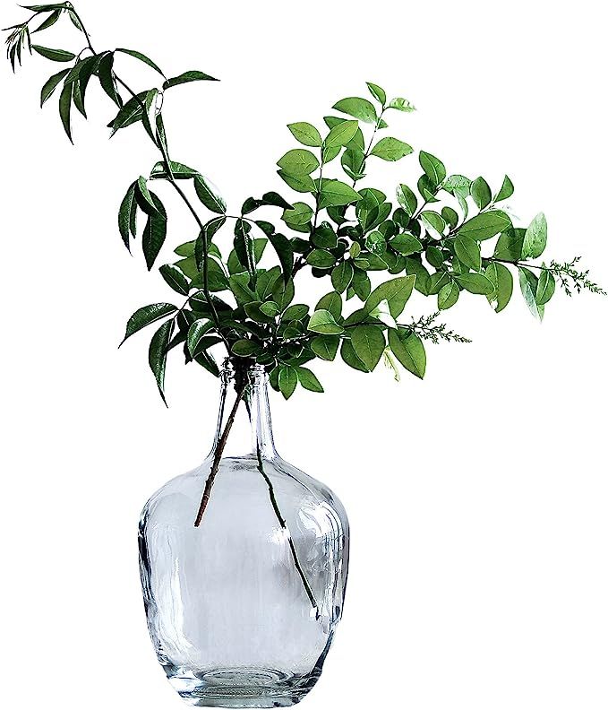 BUICCE Handbrown Transparent Glass Vases for Decor Large Bubble Vintage Floor Vase Clear for Bran... | Amazon (US)