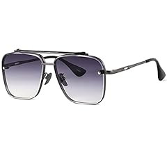 Gtand Fashion Trendy Square Aviator Gradient Sunglasses For Women Men Vintage Metal Sun Glasses | Amazon (US)