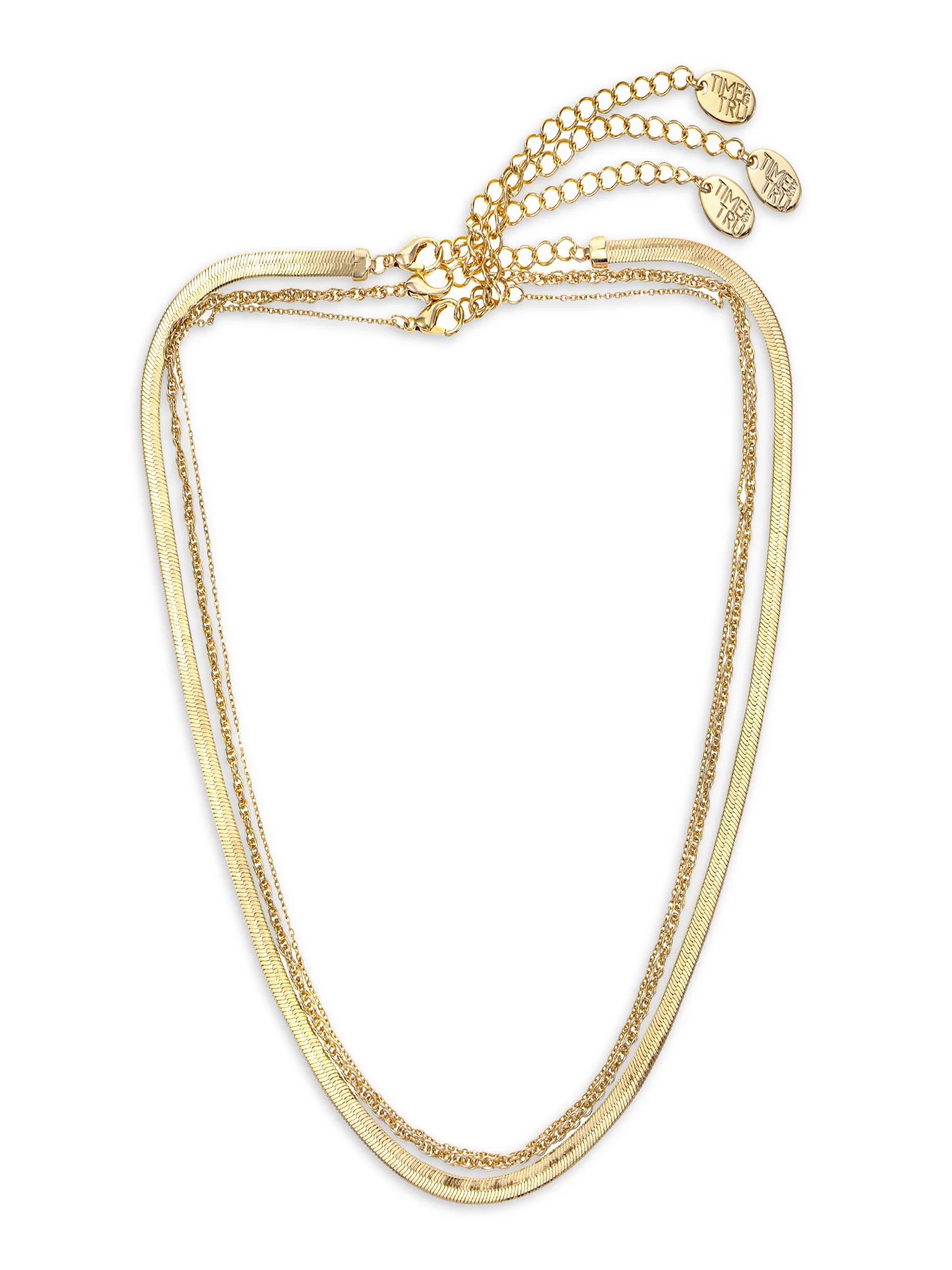 Women's Gold Chain Necklace Set, 3 Pieces | Walmart (US)