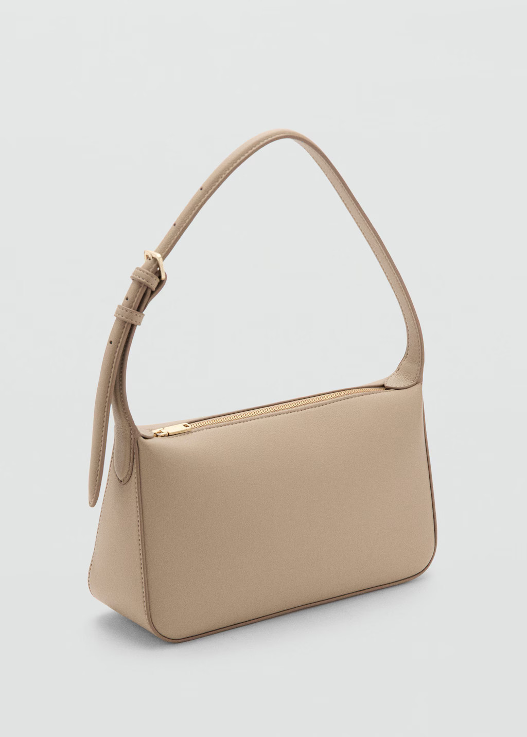 Faux-leather shoulder bag beige - Woman - One size - MANGO | MANGO (UK)