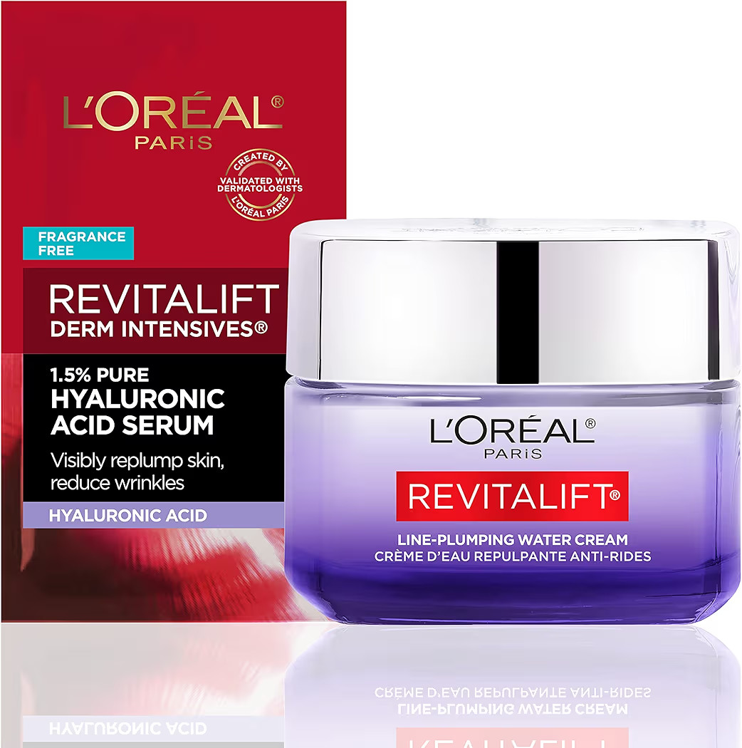 L'Oreal Paris Revitalift Moisturizer, Hyaluronic Acid Water Cream with Ceramides, Deeply Hydratin... | Amazon (US)
